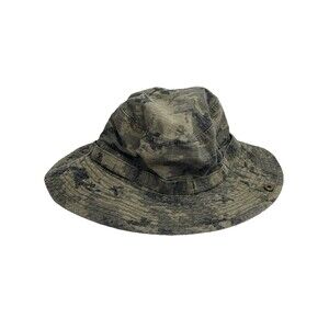 Green Camo Bucket Hat Womens Adjustable Chin Strap